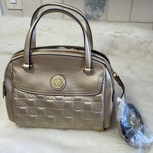 NWOT Anne Klein cross bag in matte gold